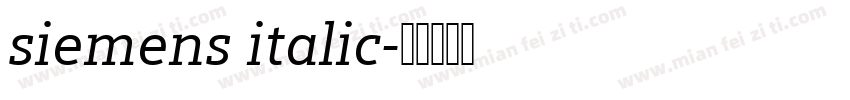 siemens italic字体转换